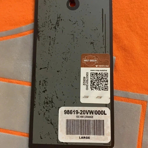 Harley Davidson Women’s T Shirt Graphic Logo Large Orange NWT - Picture 7 of 11